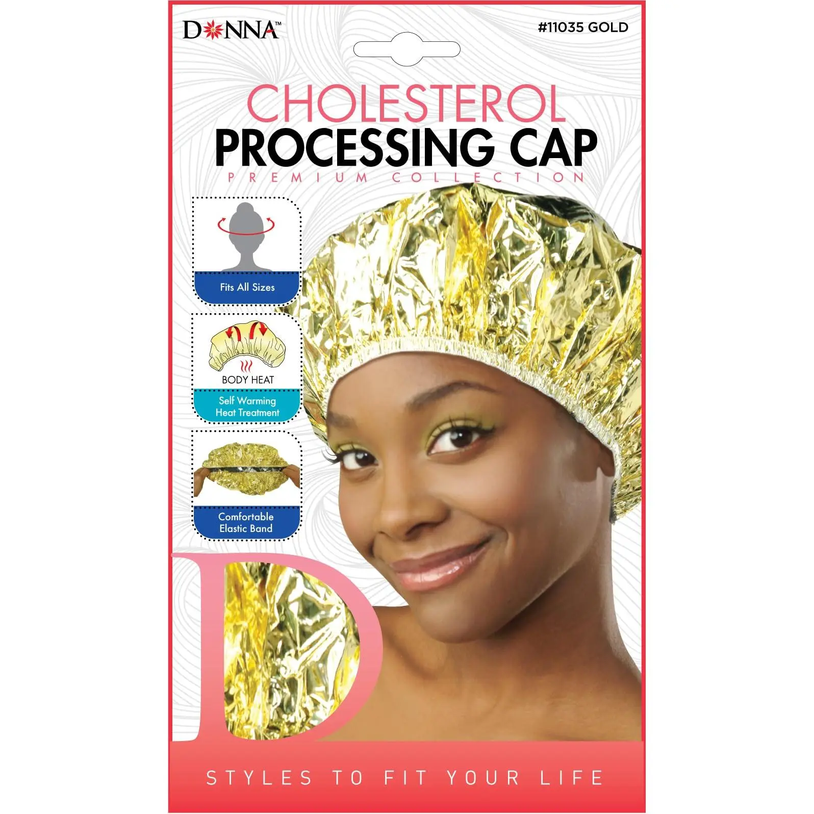 DONNA Cholesterol Heat Cap for Deep Conditioning and Hair Treatments Processing Cap