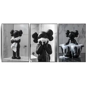 Hypebeast Bathroom Poster Set, 3 Piece Set Unframed