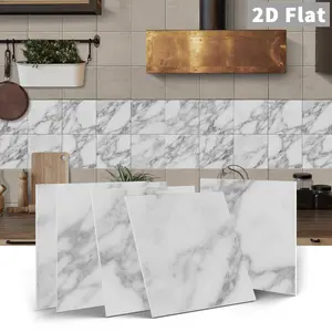 12/24pcs Artistic Style Peeling And Pasting Ceramic Tile Decals - Splash Resistant Stickers, Artistic Foam Wall Stickers, Used In Kitchens, Bathrooms, Living Rooms And Quickly And Easily Transform Walls, Home Decor