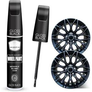 Gloss Black Rim Touch Up  - Wheel Repair Kit Curb Rash, Quick And Easy Wheel Scratch Repair, Rim  For  Wheel Repair (Gloss Black)