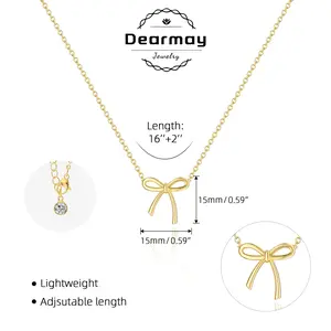Bow Necklace choker - Dainty Cute Small Tiny Bow pendant Trendy Stylish necklace for women exquisite 2025 Fashion Jewelry Gift For Her