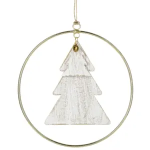 Tree in Open Circle Ornament