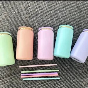 Customize 16oz candy mate gold ring stainless steel can/ Lid and matching Straw included