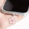 DIY Alloy Drip Oil Colored Five-petaled Camellia Pendant Phone Dust Plug, Suitable for iPhone/Type-C Phone Holes, Phone Decoration, Cell Phone Charm, Phone Accessories, Cellphone Accessories
