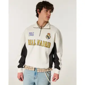 Hollister Real Madrid CF Graphic Quarter-Zip Sweatshirt Hollister Real Madrid CF Graphic Quarter-Zip Sweatshirt