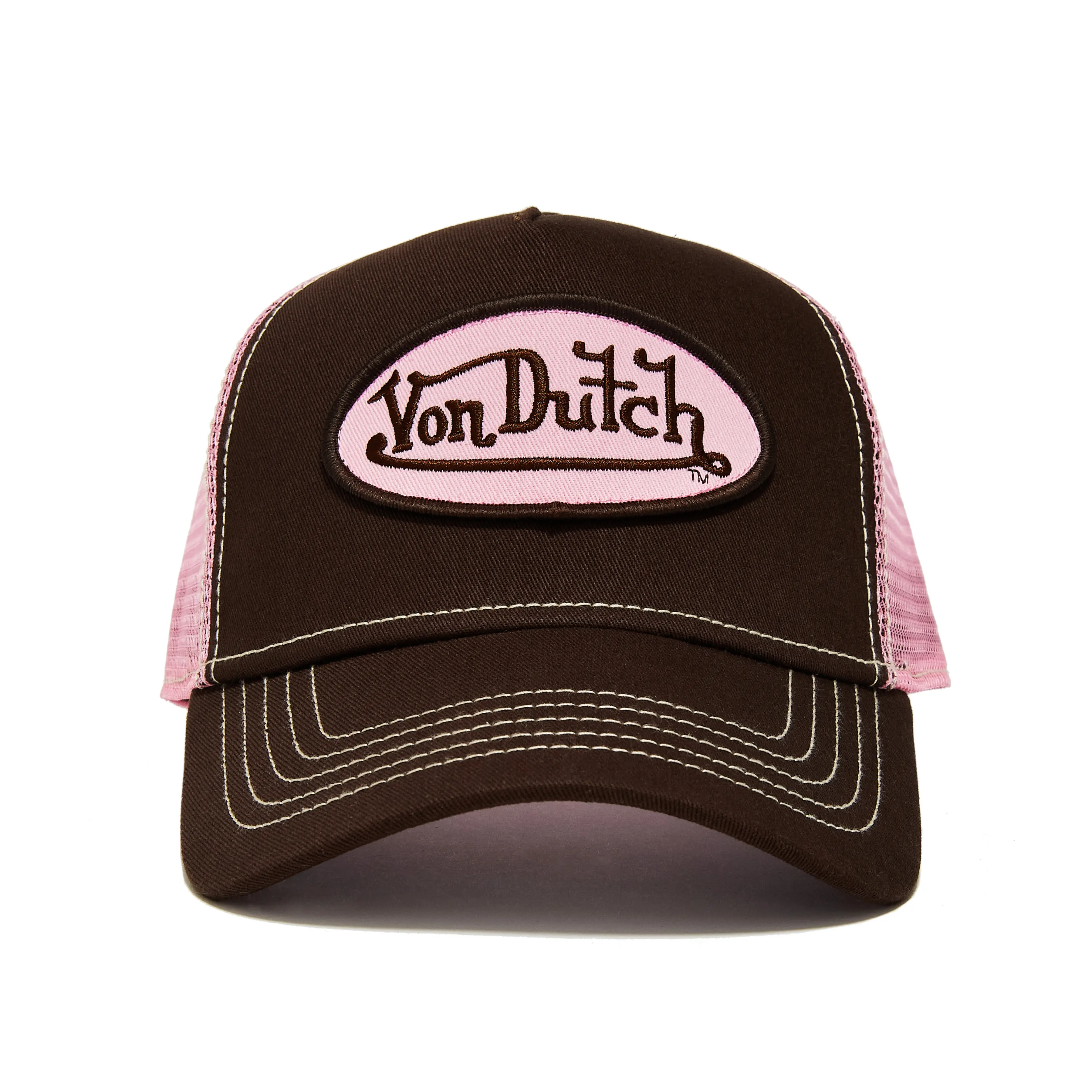 Brown and Pink Classic Trucker