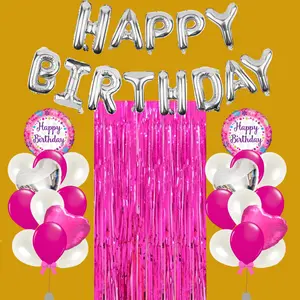 Pink Birthday Balloon Kit 40pcs Birthday Combo Pack with all Accessories