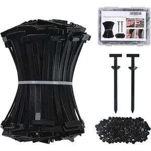 150 count Nylon Universal  Tie Buckle - Grip Auto Zip Tie Buckles with Pin & Button Design, Snap Fit Nylon Fastening Clip for  Daily Repair Bumper Clips, Heavy Duty Black