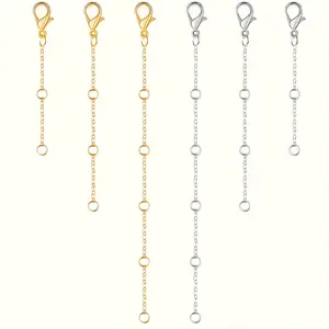 [Stainless Steel Chain] Golden Silvery 6/12 Stainless Steel Necklace Extension Chain | Three Sizes, Suitable for DIY Women's Jewelry Making, Necklace Bracelet, Anklet Extension Chain