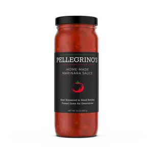 Pellegrino's Home-Made Marinara is the best jarred tomato sauce that you will ever taste. It is so fresh, clean and simple that you can actually just open up the jar and eat it with a spoon.