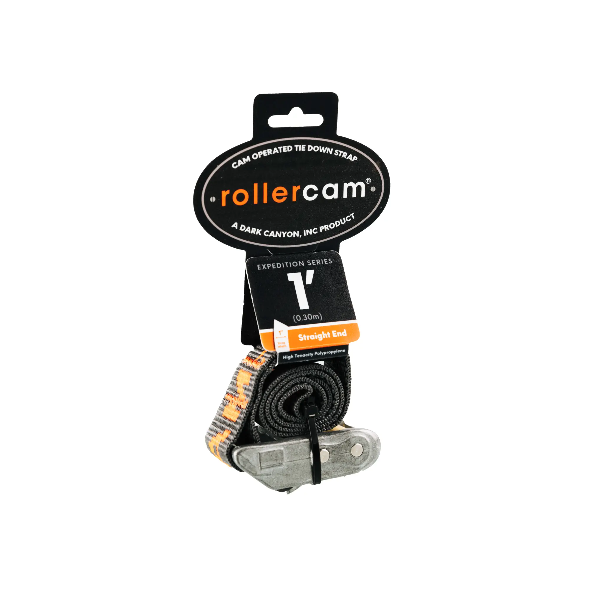 1 inch Straight End Heavy-Duty Friction-Free Rollercam Straps, Luggage & Bag Accessory for Roof Rack, Truck Bed Load Securing, Outdoor Adventure Use, Built to Outlast Standard Cam Straps
