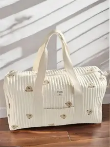 Fashionable Cute Bear Pattern Handbag, Large Capacity Tote Gym Casual Sports Shoulder Bag, Zipper with Removable Strap, Daily Convenient Practical Short-distance Travel Athletic Purses for Women, Sporty Pocket Design