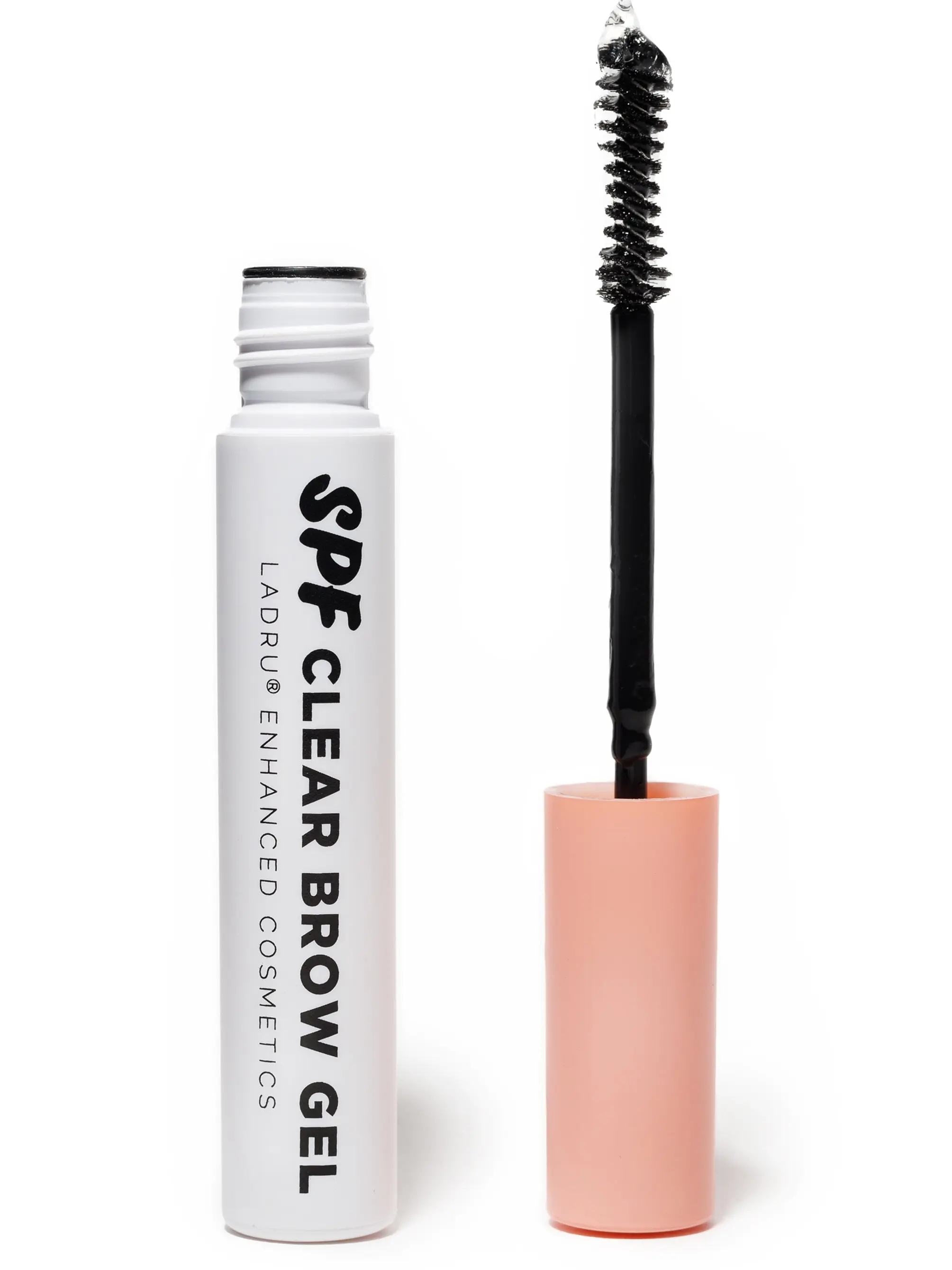 Created by LADRU Enhanced Cosmetics, Clear Eyebrow Gel with SPF made to protect from harmful UV and keep your brows in place.