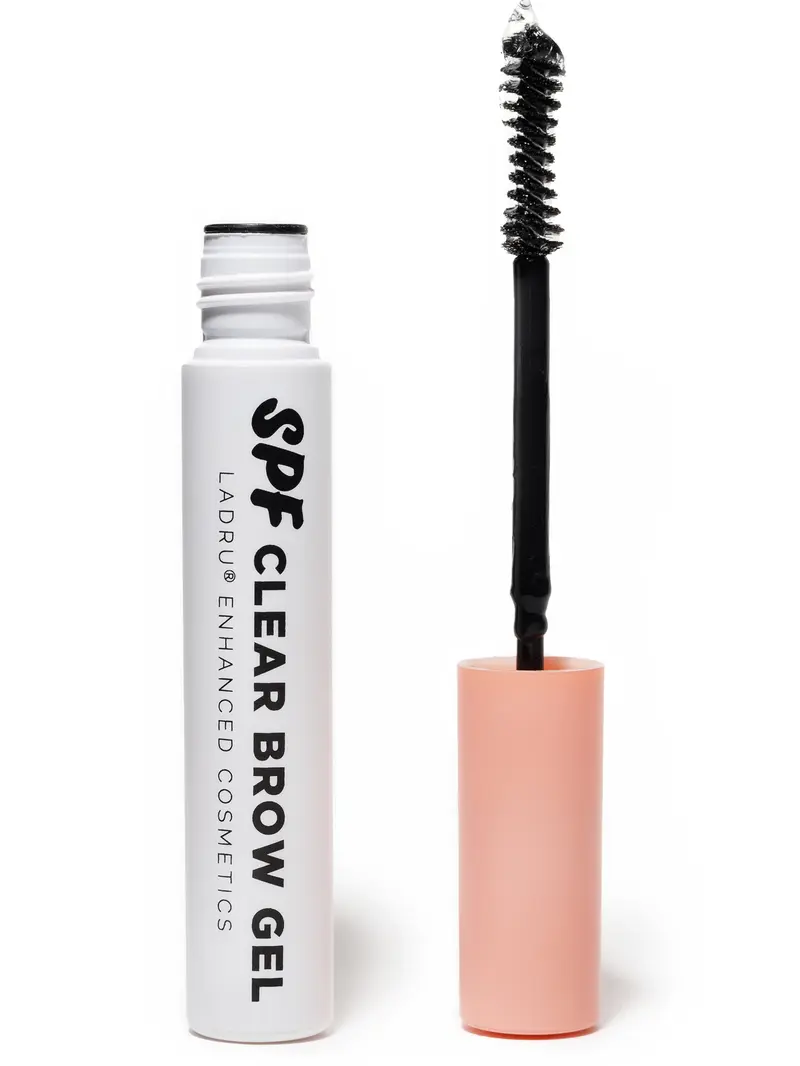 Created by LADRU Enhanced Cosmetics, Clear Eyebrow Gel with SPF made to protect from harmful UV and keep your brows in place.
