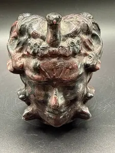XL Ruby Medusa Head Carving