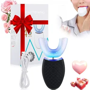 Adult Ultrasonic Electric Toothbrush with U-Shaped Design, 360-Degree Full Mouth Cleaning, IPX7 Waterproof for Effective Oral Hygiene