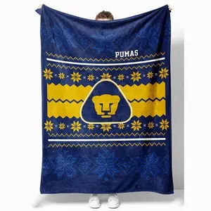 Pumas UNAM Ugly Liga MX Blanket Mexican Football fan Blanket, Christmas Gifts, Gift For Friends, Made in US