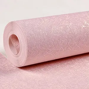 Silk Pink Peel and Stick Wallpaper – Self-Adhesive Removable Pink Wallpaper, 15.7" x 118", Contact Paper for Cabinets, Bedrooms, and Drawer Liners