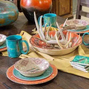 Feather 14PC Melamine Dinnerware Set Feather 14PC Melamine Dinnerware Set