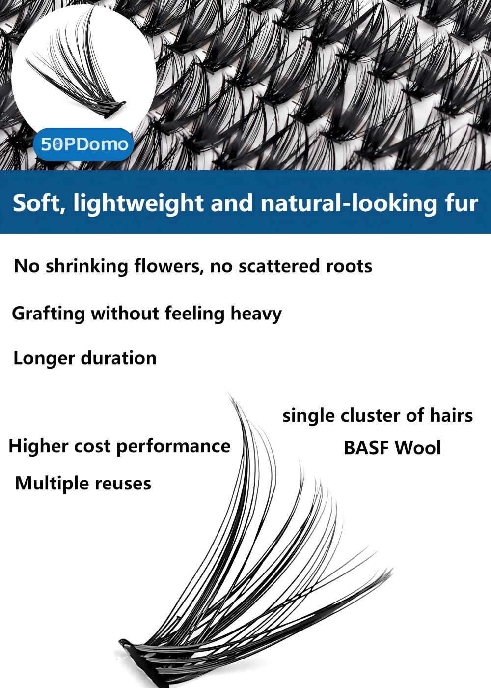 Mixed-length false eyelash set including adhesive, sealant, remover, tweezers, and lash clips; creates natural lashes; realistic lash clusters; lash enhancement; lash glue for extensions; individual false eyelashes; lash clusters; cosmetics; delivers a li