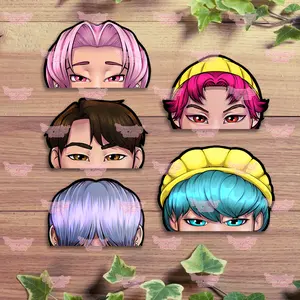 Kpop Demon Boys Fan Art Peeker Sticker | Kpop Boys | kpop stickers | kpop inspired stickers