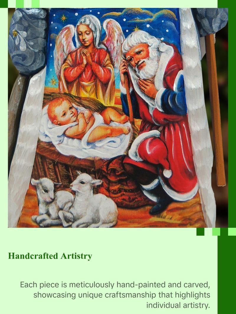 Santa Adoration Hand-Painted WOODCARVED Masterpiece by G. DeBrekht - Nativity Holiday Decor - 821598 Santa Adoration Hand-Painted WOODCARVED Masterpiece by G. DeBrekht - Nativity Holiday Decor - 821598