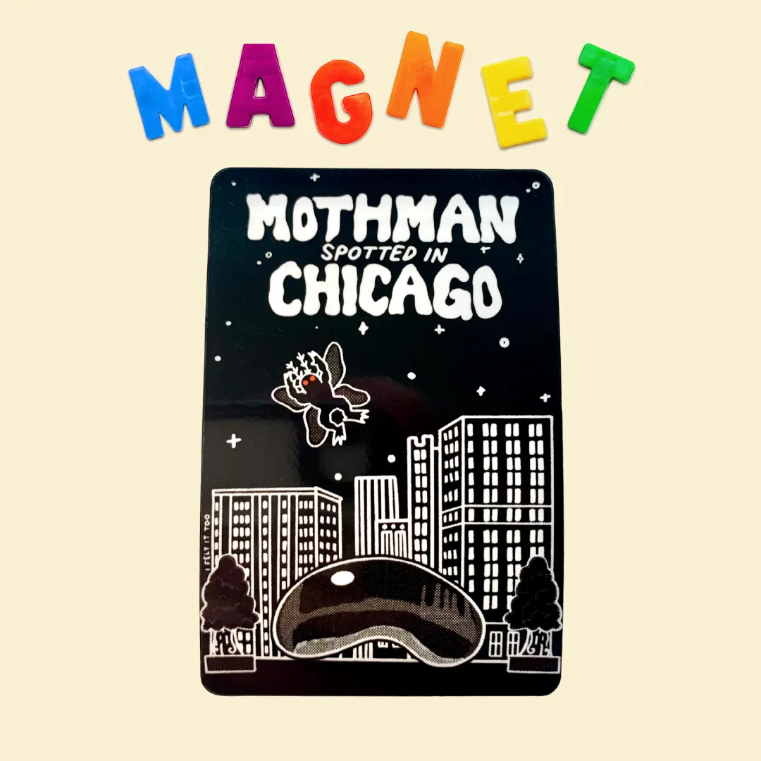 Mothman Spotted in Chicago Souvenir Magnet