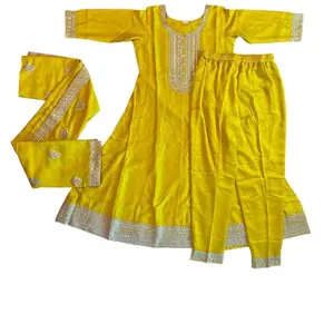 Silk Anarkali Kurta Set for Women - Perfect for Any Occasion