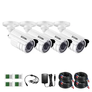 2024 4 Pack ZOSI Pro 2.0MP 1080P HD-TVI Security Cameras - Outdoor/Indoor Weatherproof, 80Night Vision, 1920TVL, Crystal-Clear Surveillance - Compatible with 720P/1080N/1080P/5MP/4K HD-TVI AHD CVI Analog DVR Systems