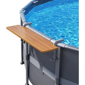 Patented pool bar original nordic pine exclusively for abovegroundround oval pools fits 37 inch or less top rail swim up bar pool shelf above ground pool side bar