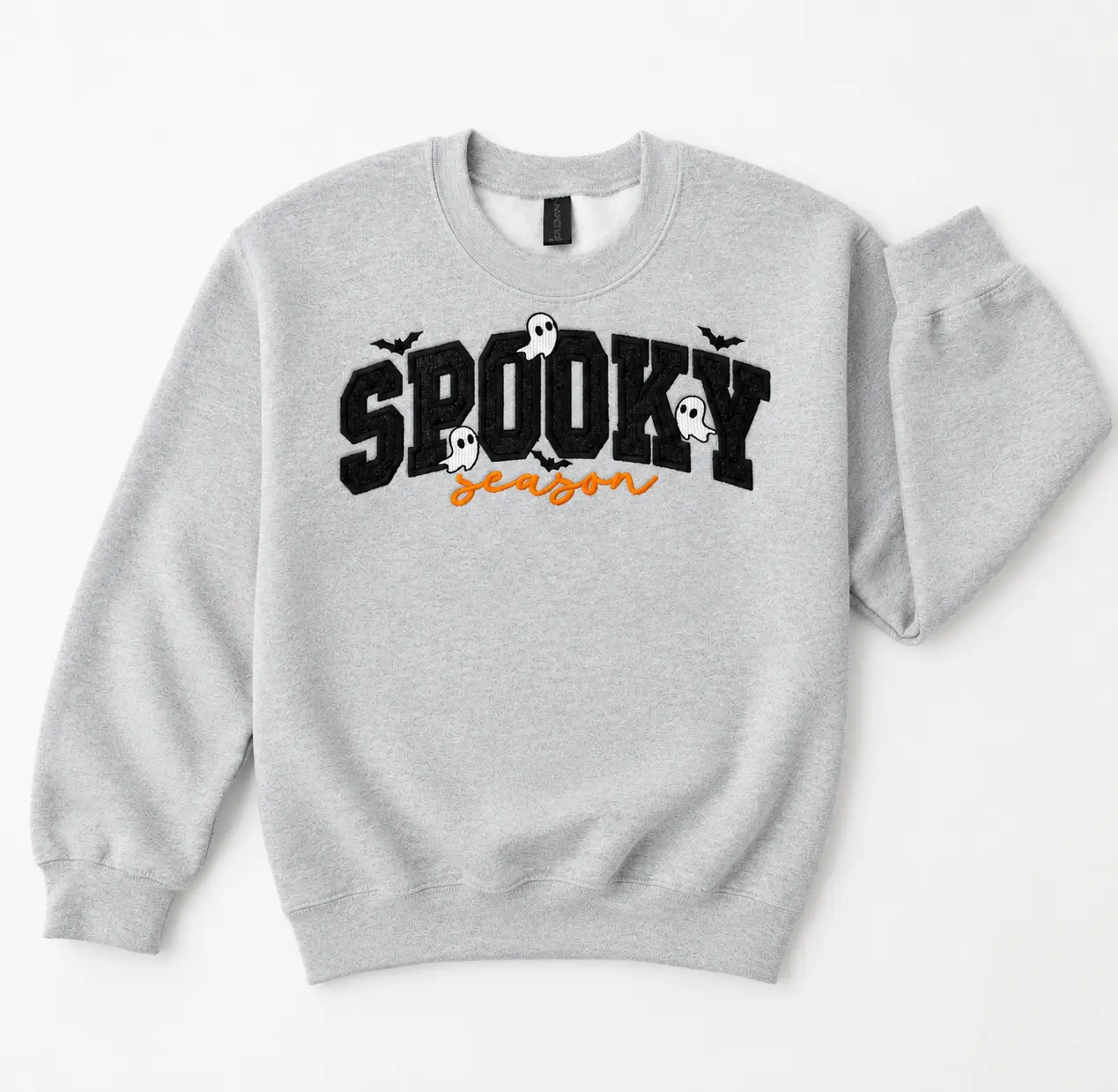 Spooky Season Glitter Embroidered Sweatshirt