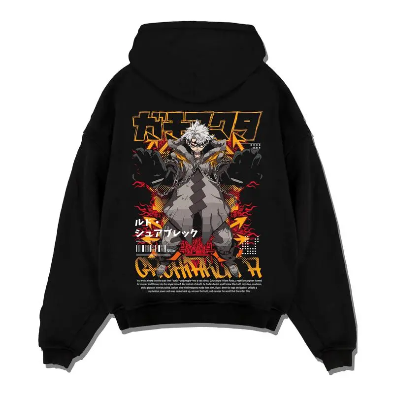 Gachiakuta Rudo Hoodie Rebel Fighter Anime Manga Hoodies Women Men Oversized Gift For Anime Fan, Anime Lover graphic Tees Top Streetwear Summer graphic tees Casual Made in USA, Menswear Womenswear, Unisex Fan Gift for Birthday Holiday Christmas