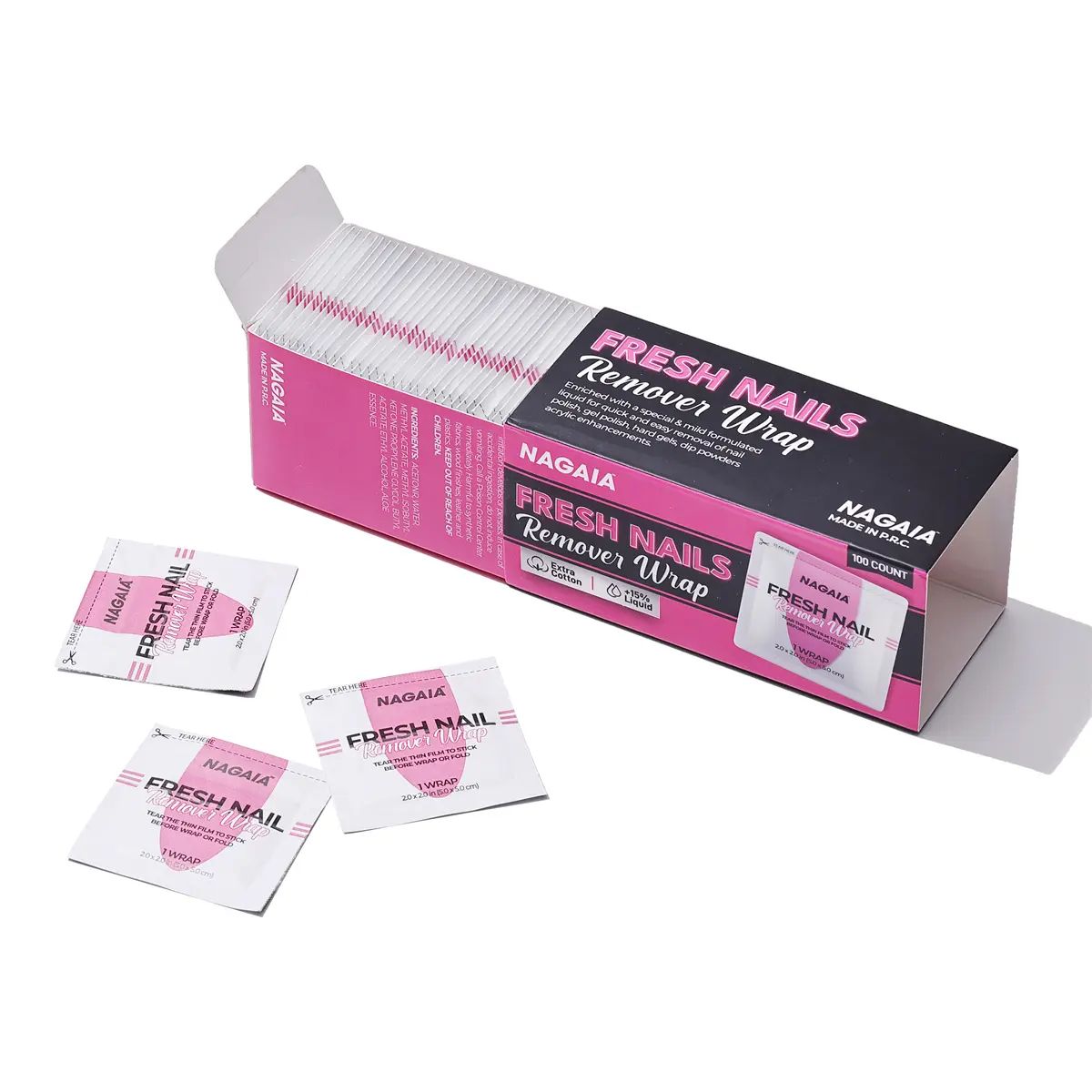 Fresh Nail Removal Foil Wrap, All In One Nails Removal Wrap, Acrylic Removal Foil, Wrap, Cotton, Liquid, Dip Nails Removal, Nail Polish Removal Wipe