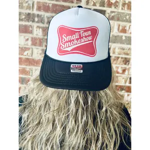 Small Town Smokeshow Black & White Trucker Hat