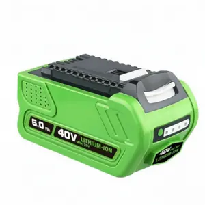 6.0Ah 40V GreenWorks Battery 4/2/1 Pack Compatible with 29462 29472 29252 20202 G-MAX Lithium-ion Power Tools Battery Replacement