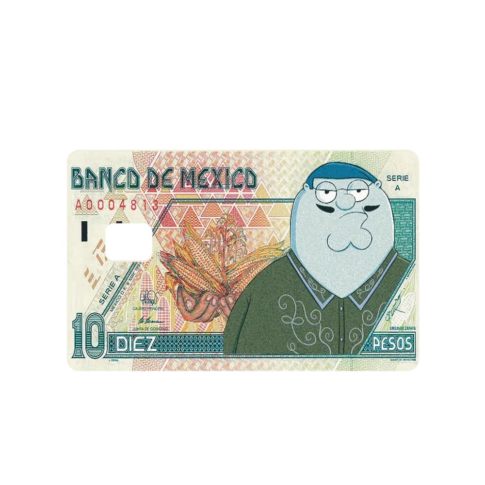 Señor Peter Credit Debit EBT Chip Card Vinyl High Gloss Cover Sticker Decorative Waterproof Stain Resistant