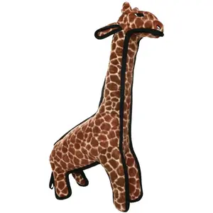 Tuffy Dog Toys Girard the Giraffe Interactive Plush Dog Toy Chew 14x6x22 Soft Fleece Industrial Grade Luggage Material