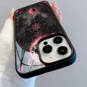Mystical Magic Star Moon Shockproof Phone Case for iPhone 11-16 Series, Durable Protection for Your Phone, Stylish Celestial Design, Shockproof Phone Cover