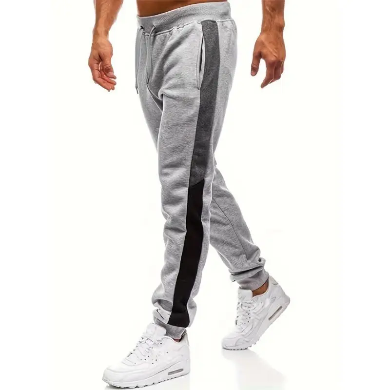 Solid Color Plus Size Athletic Joggers - 1pc, 95% Polyester 5% Elastane, Knit Fabric, Slight Stretch, Regular Fit, Sports Style with Pockets Solid Color Plus Size Athletic Joggers - 1pc, 95% Polyester 5% Elastane, Knit Fabric, Slight Stretch, Regular Fit, Sports Style with Pockets