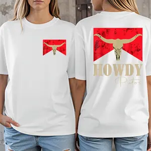 Howdy Putos Bull Skull Country Cowboy Western Graphic T-Shirt For Men And Women, trendy t-shirts, graphic tees, graphic tees for men, graphic tees women, t shirts women, men's t shirts, good graphic tees, women's t shirts, trendy graphic tees for women Ca