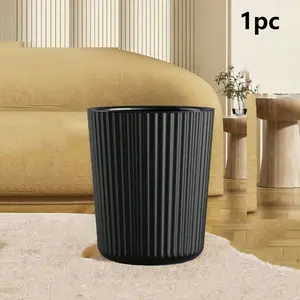 Mini Striped Trash Can, Home Trash Bin, Waterproof Stain Resistant, Portable, for Bedroom Bathroom Kitchen Office