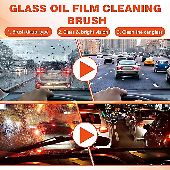 QIFOR Glass Cleaner Powerful Stain Remover, Oil Film Remover, Insect Glue Remover, Anti-Freeze, Hydrophobic Glass Cleaner for Cars
