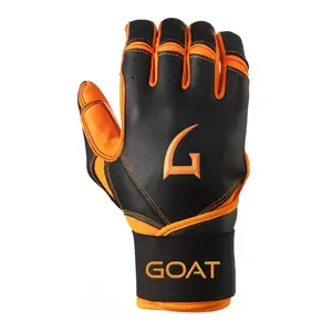 Origin Series Long Cuff Black and Orange Batting Gloves Origin Series Long Cuff Black and Orange Batting Gloves