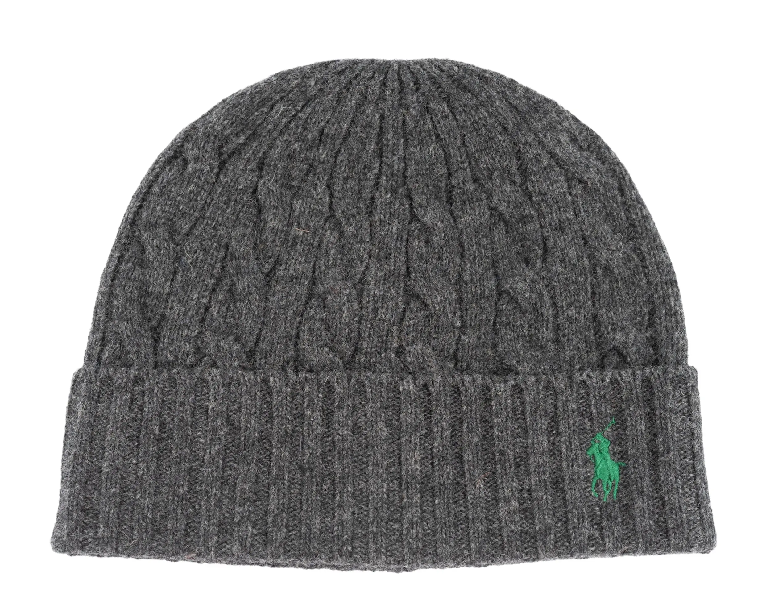 Polo Ralph Lauren Classic Cable Pony Beanie in Charcoal | One Size