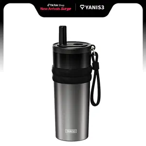 Yanis3 Large Capacity water bottles school mens gifts  sippycup iced coffee cups pots pans set matcha kit set Vacuum Cup Ice Heater Women's Cup Good-looking 2025 Thermal Flask Drinkware Flasks Tumble  Portable Obsidian Portable Obsidian