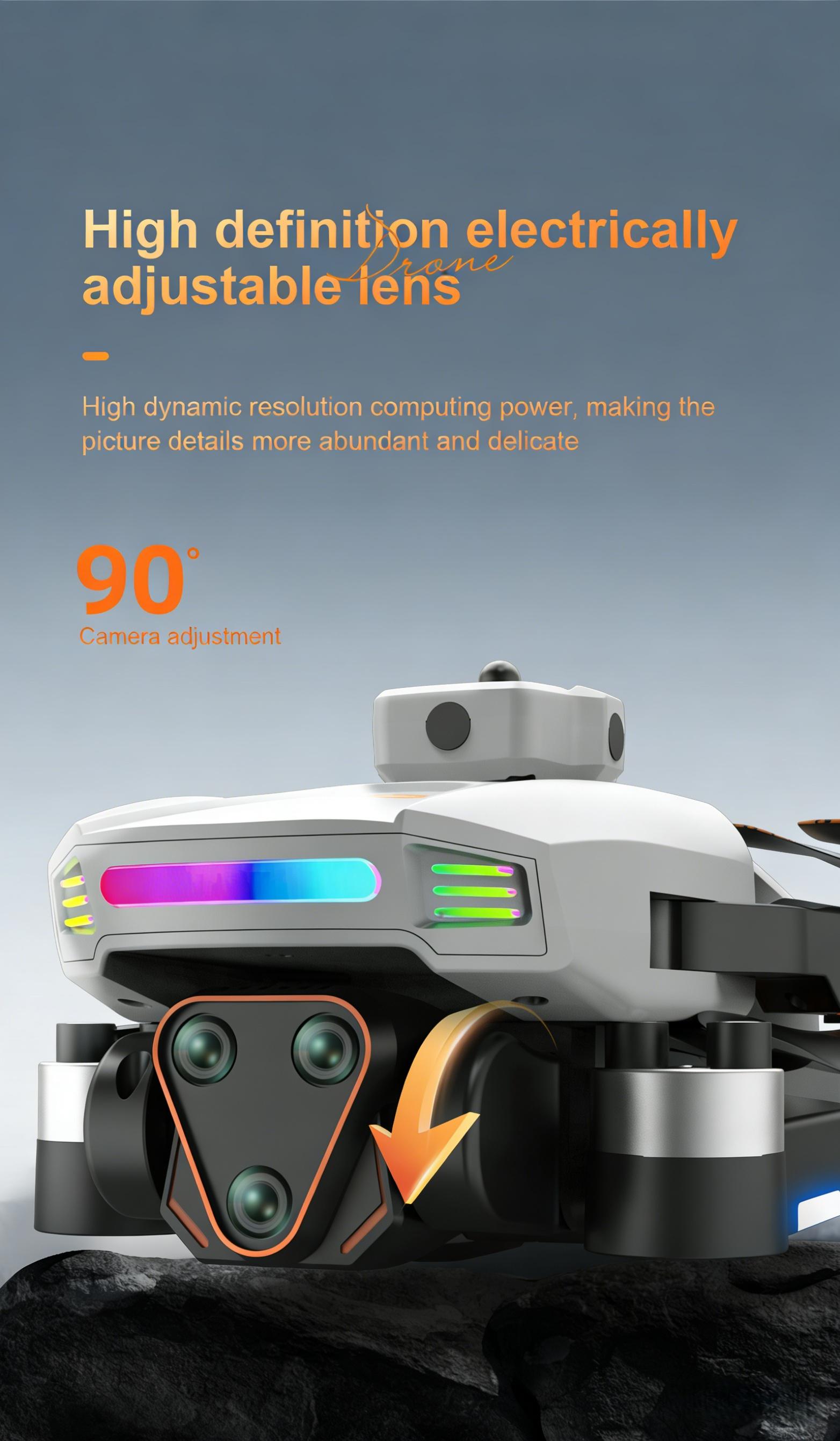 LF666PRO Drone with 4.5 inch independent dispaly  LCD Screen, Dual Camera & 50x Zoom | Optical Flow, Smart Obstacle Avoidance & Gesture Photo | RC Quadcopter for Beginners, Birthday Gift