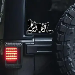 Cartoon Cat Pattern Car Sticker, Self Adhesive Car Decal, Universal Car Exterior Decoration Accessories for Car, Truck, SUV, Laptop