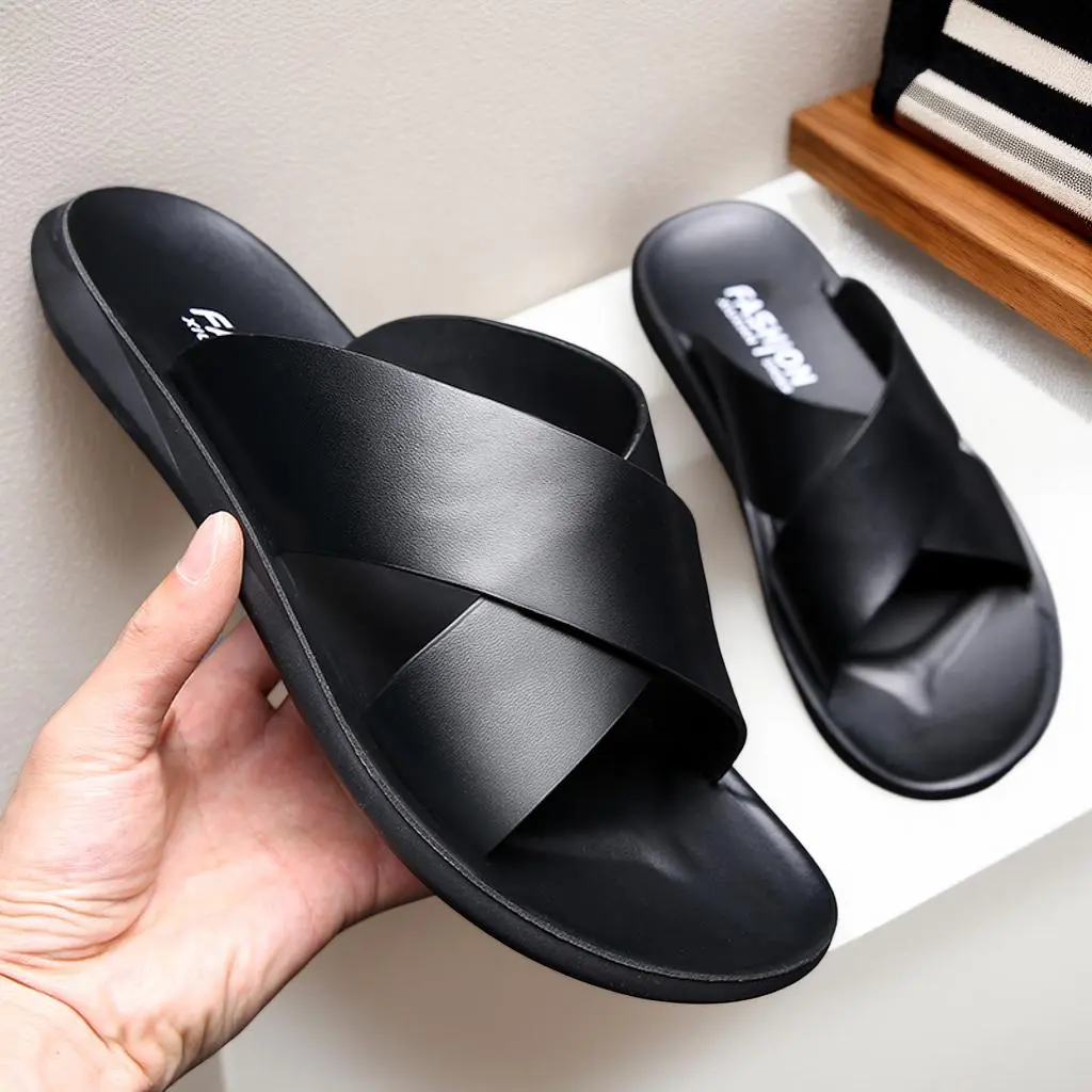 Casual Multifunctional Men's Flat Sandals vacation beach loop buckle boy comfort