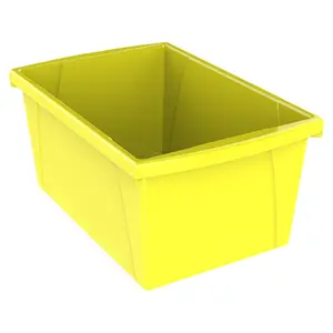 212 MAIN 5.5 gal Impact-Resistant Plastic Classroom Storage Bin, Yellow, Organizer, Boxes