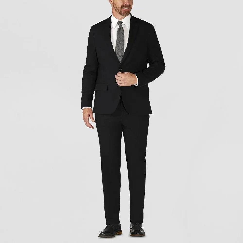 Haggar H26 Men's Tailored Fit Premium Stretch Suit Jacket - Black 38R
